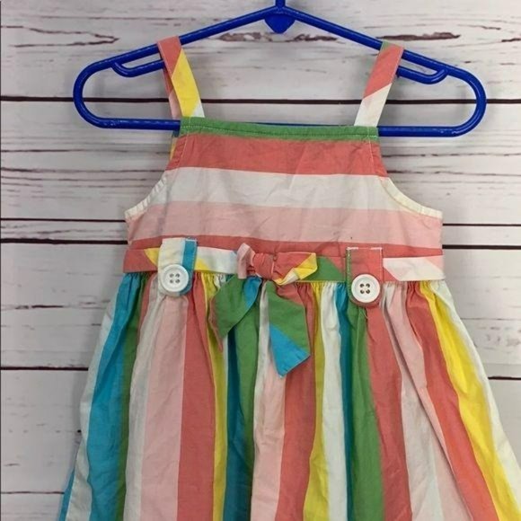 Gymboree Infant Girls Rainbow Striped Sleeveless Dress 18-24 Months - Picture 3 of 6